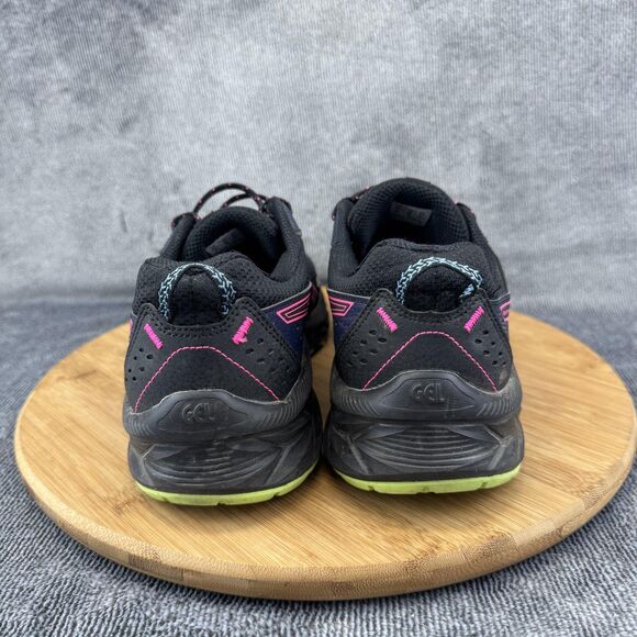 ASICS Gel-Venture 9 Shoes Womens Size 8.5 Black Pink Trail Running 1012B313 - Picture 4 of 10
